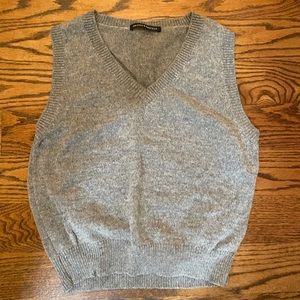 Gray Wool Sweater Vest